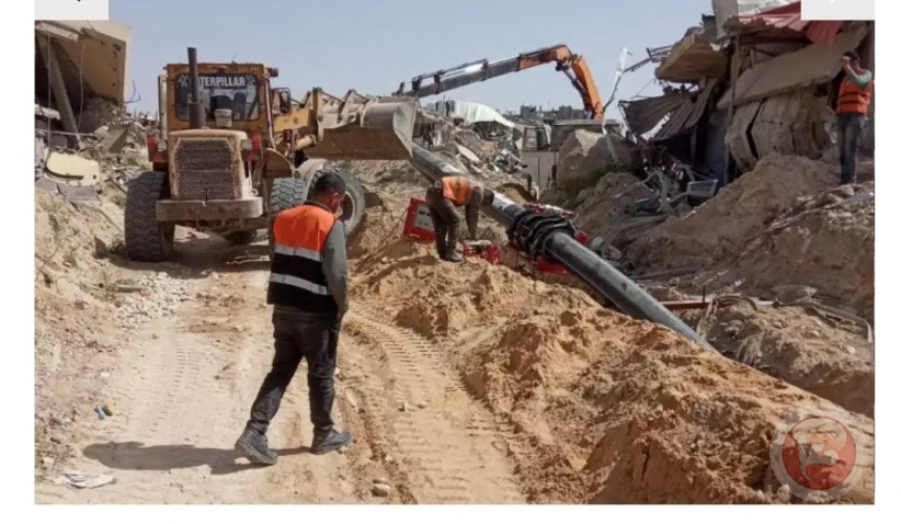 The Water Authority begins restoring water lines in Gaza City and Khan Yunis