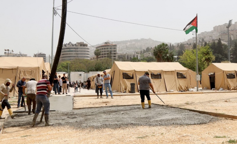 Expansion of the Jordanian field hospital in Nablus
