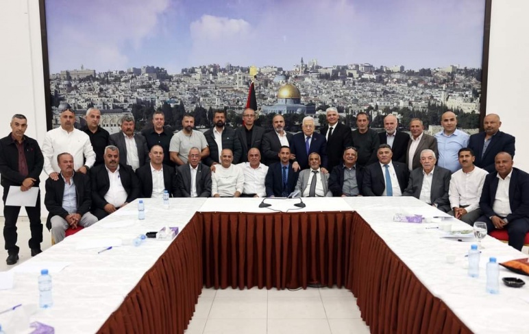 The President receives representatives of a number of villages and towns that were damaged as a result of settler attacks