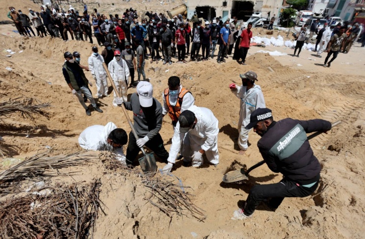 342 bodies of martyrs were recovered from the mass grave in Nasser Complex