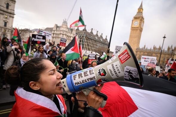 A huge march in solidarity with Gaza was launched in front of the British Parliament building