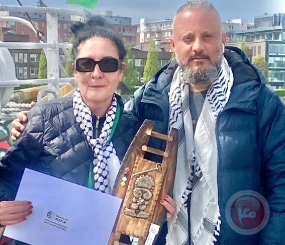 The International Alliance of Friends of Palestine honors the crew of the ship heading to the Gaza Strip