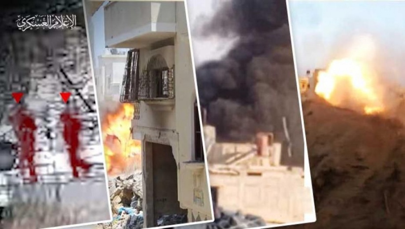 القسام تعلن عن تفجير حقل ألغام بآليات للاحتلال في دير البلح