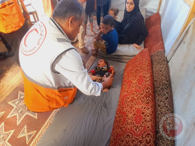 الهلال الأحمر يساند أول حالة شلل في غزة ويتحرك نحو تطعيم أطفال خانيونس
