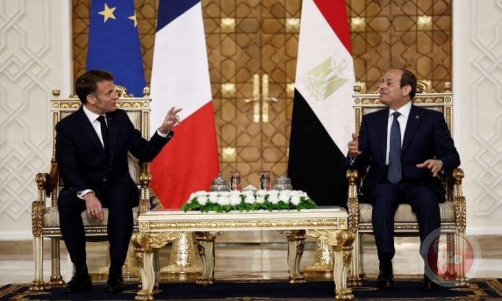 السيسي وماكرون يؤكدان ضرورة عودة اتفاق غزة ورفض التهجير
