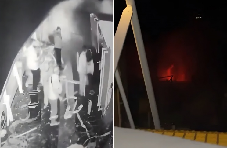 &quot;نحن نغرق&quot;.. نداء استغاثة من سفينة &quot;أسطول الحرية&quot; المتجهة لغزة بعد تعرضها لهجوم بمسيرة 