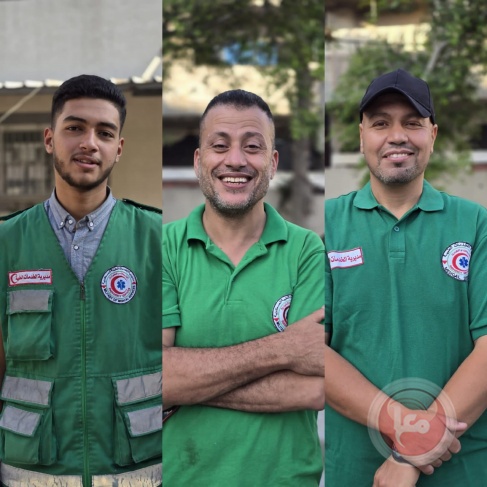 استشهاد ثلاثة مسعفين بقصف الاحتلال على غزة 