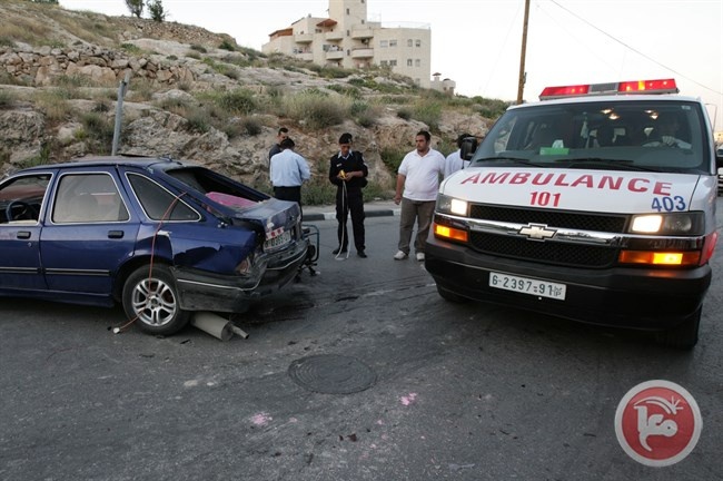 4 إصابات نتيجة حادثي سير في رام الله وقلقيلية