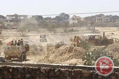 مصر تحفر خندقا عملاقا على طول حدود غزة
