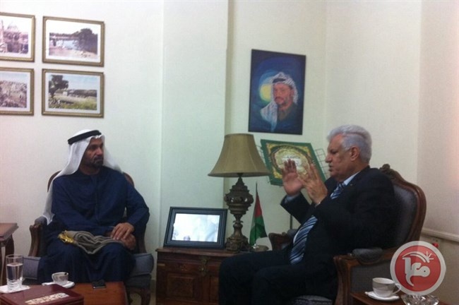 رئيس البرلمان العربي يزور سفارة فلسطين بالقاهرة