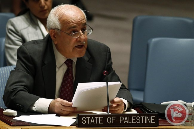 منصور لمجلس الامن: لا تدعوا اسرائيل تلقي بحل الدولتين في الارشيف