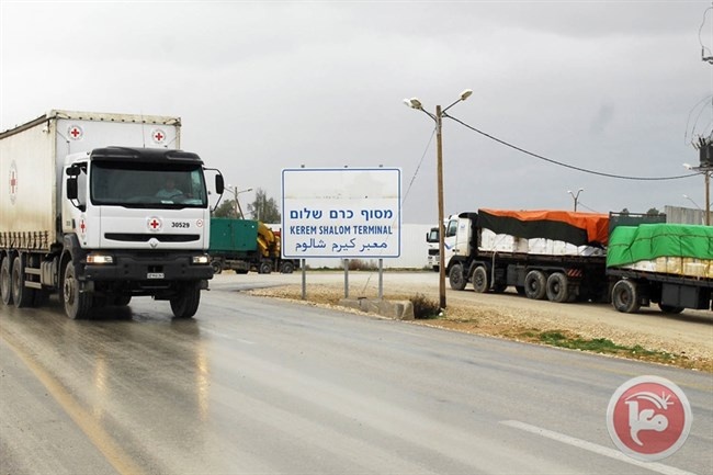 540 شاحنة بضائع ووقود لغزة