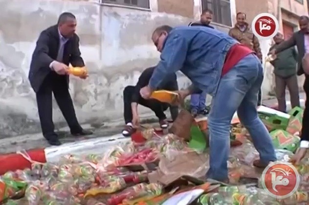 عشوائية إتلاف البضائع الإسرائيلية