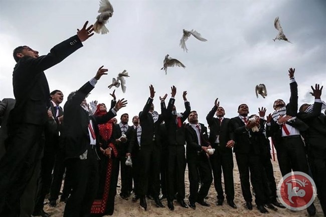 عرس جماعي لـ 400 عريس وعروس من مختلف مخيمات لبنان