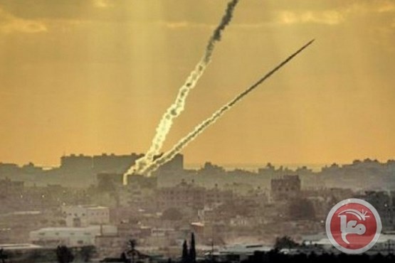 اطلاق صواريخ من غزة على البحر