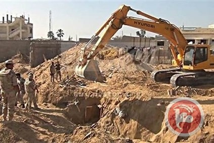 الجيش المصري يعلن ضبط وتدمير 12 نفقا على حدود غزة