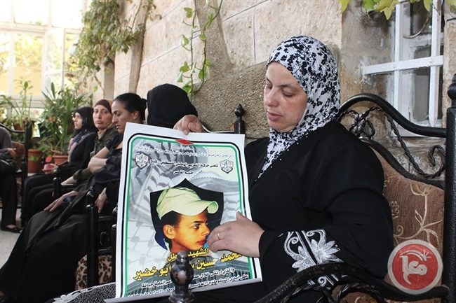 عائلة ابو خضير ترفض ادراج اسم ابنها في النصب التذكاري