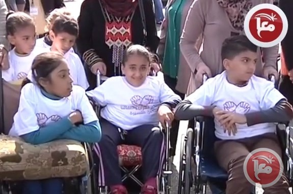 ذوو الاعاقة يتضامنون مع الاسرى