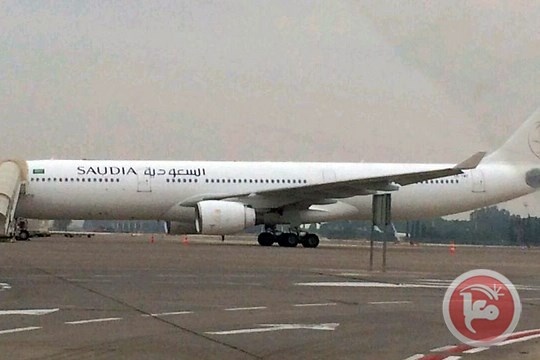 طائرة سعودية تحط في مطار اللد الاسرائيلي