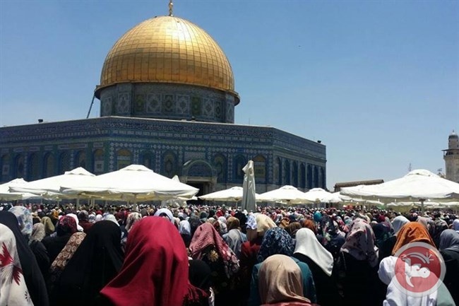 350 ألف مصل أدوا الصلاة في المسجد الأقصى