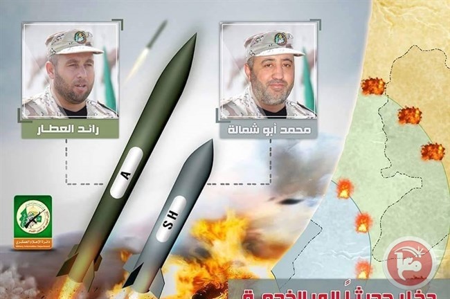 القسام تكشف عن صاروخين يحملان اسماء شهداء