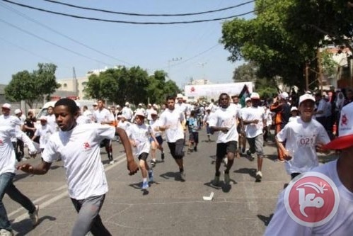الاتحاد الفلسطيني لألعاب القوى ينظم فعاليات يوم الجري الاولمبي