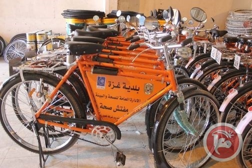 دراجة هوائية لكل مفتش نظافة ببلدية غزة