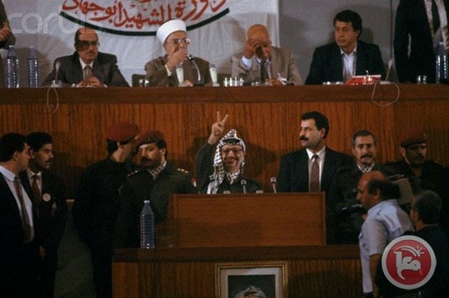 فتح: كلمات ياسر عرفات بشأن اعلان الاستقلال خالدة بوجداننا