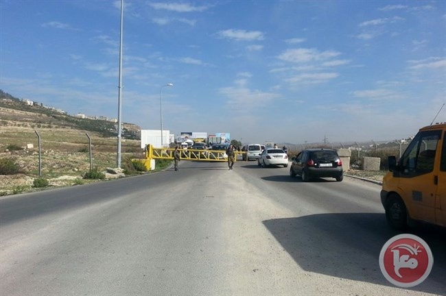 الاحتلال يغلق حاجز حوارة بسبب عبوات ناسفة
