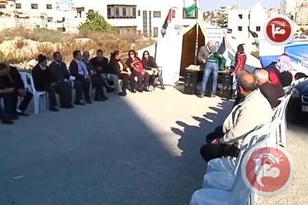 رام الله: خيمة اعتصام للمطالبة بالحماية الدولية