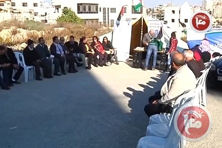 رام الله: خيمة اعتصام للمطالبة بالحماية الدولية