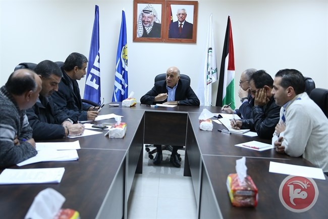 الرجوب يبحث اليات تطوير عمل الحكام في فلسطين