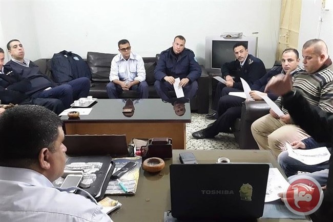 التوجيه السياسي يلتقي شرطة الشويكة ومركز الاصلاح والتأهيل بطولكرم