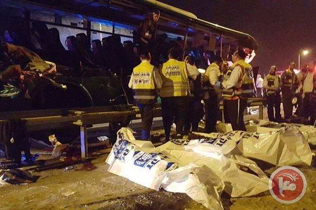 مقتل 6 اسرائيليين واصابة 20 اخرين بحادث سير قرب الرملة