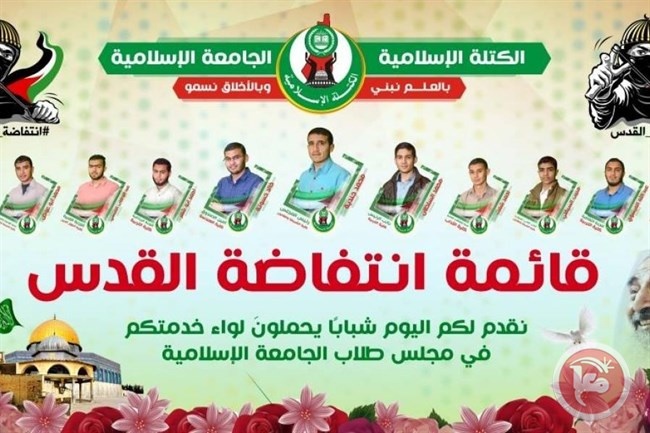 الكتلة الاسلامية تعلن قائمة مرشحيها بانتخابات مجلس الطلاب بالاسلامية