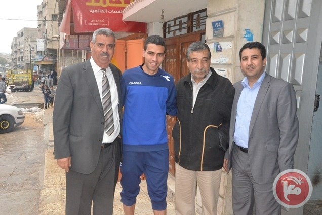 غزة : اتحاد كرة القدم يزور اللاعب سامي الداعور