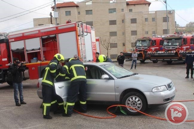 فيديو: مناورة للدفاع المدني في رام الله