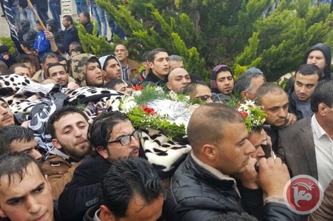 اهالي الخليل يشيعون جثمان الشهيد القصراوي