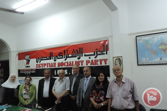 دائرة العلاقات العربية بمنظمة التحرير تلتقي احزابا مصرية