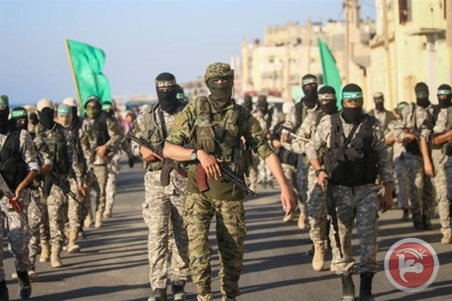 مسير عسكري لكتائب القسام غرب غزة