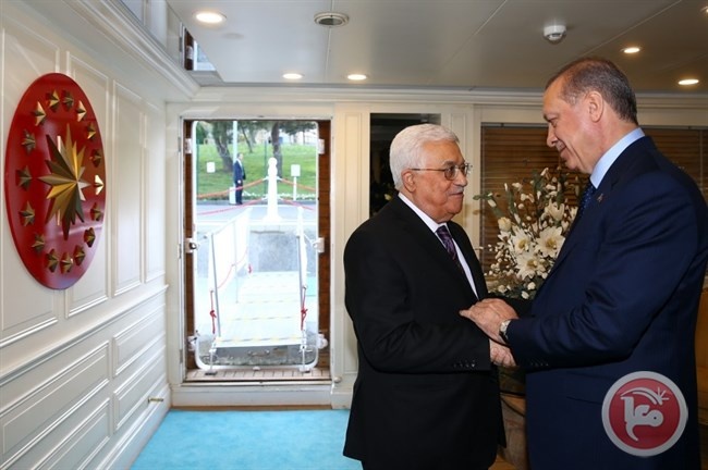 الرئيس التركي لـ ابو مازن: سنقف إلى جانبكم في المحافل الدولية