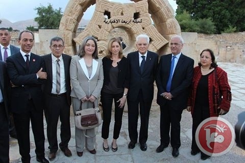 الرئيس الايطالي يزور فلسطين