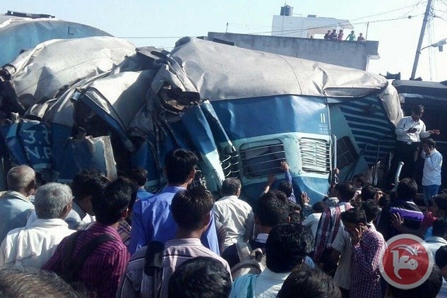 مصرع 60 شخصا في حادث قطار ركاب في الهند