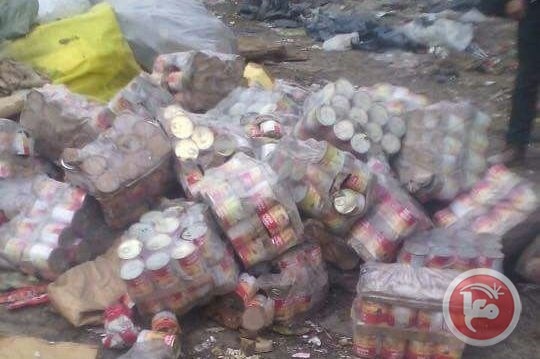 ضبط 1500 علبة حمص منتهية الصلاحية بنابلس