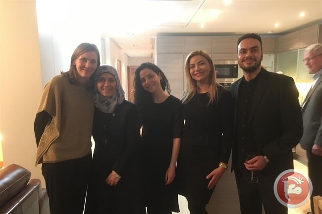 سفارة فلسطين بفنلندا تستقبل السيدة الحروب