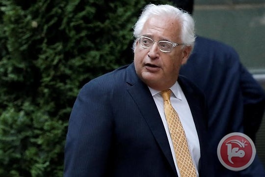 فتح: السفير الأميركي في إسرائيلي يتحدث باسم المتطرفين