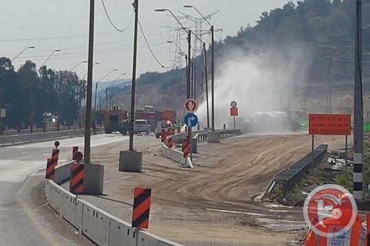 اغلاق طريق 70 قرب الجلمة جراء تسرب الامونيا