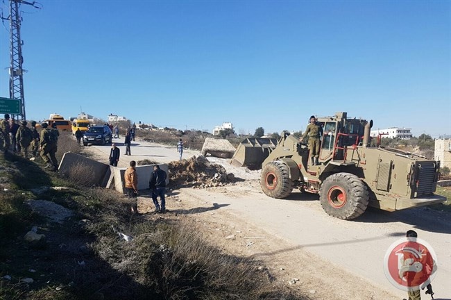 فيديو- اعادة فتح مداخل قريتي حوسان وبتير