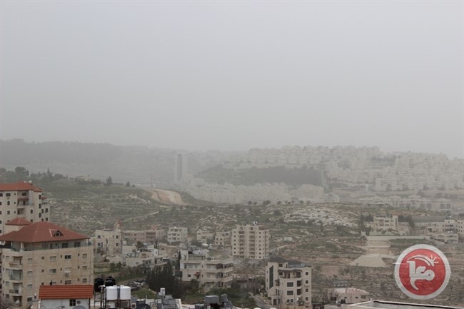 غبار سيناء يغطي اجواء فلسطين
