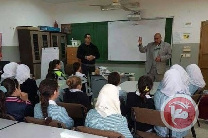 محاضرة حول مقاطعة المنتج الاسرائيلي في مدرسة عزون عتمة